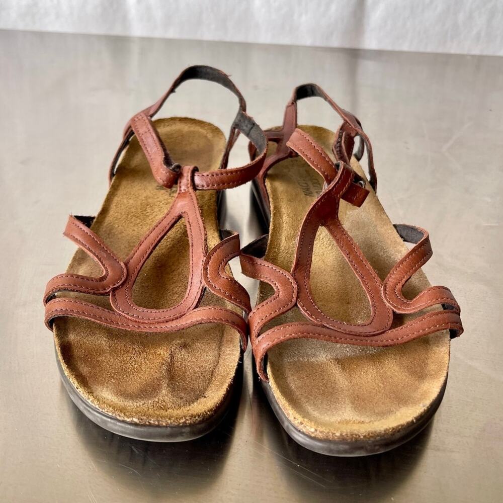 Naot Dorith Brown Maple Sandals Ankle Strap Women EU 39/US 8